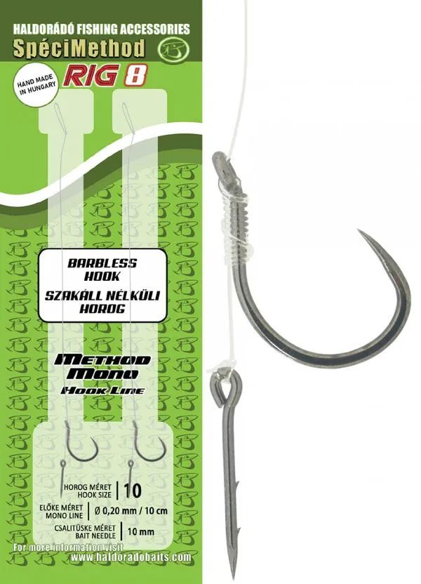 NextFish - Horgász webshop és horgászbolt - Haldorádó SpéciMethod Rig8 Mono 10 mm / 10 barbless