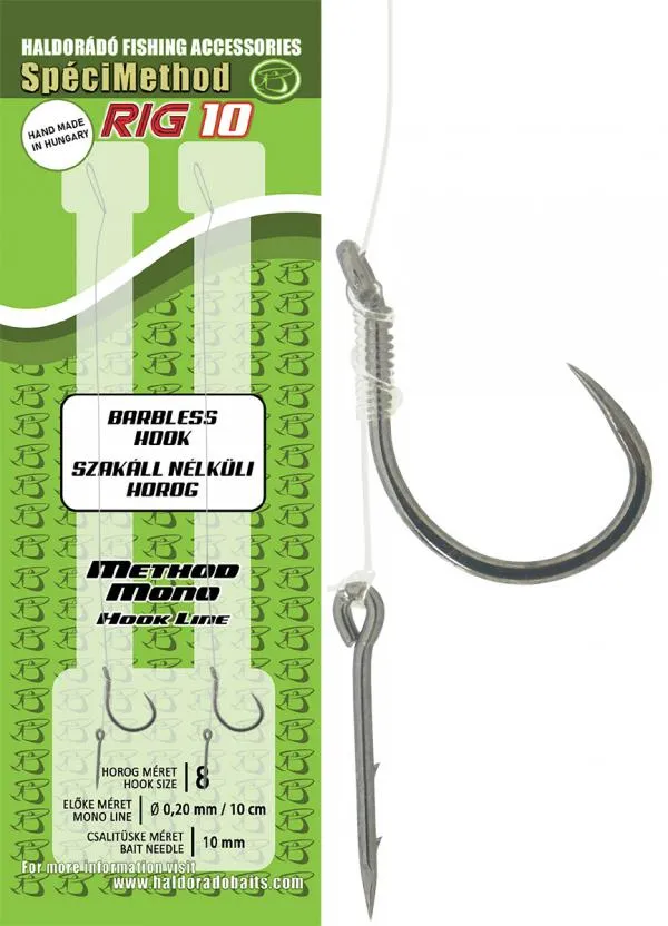 NextFish - Horgász webshop és horgászbolt - Haldorádó SpéciMethod Rig10 Mono 10 mm / 8 barbless