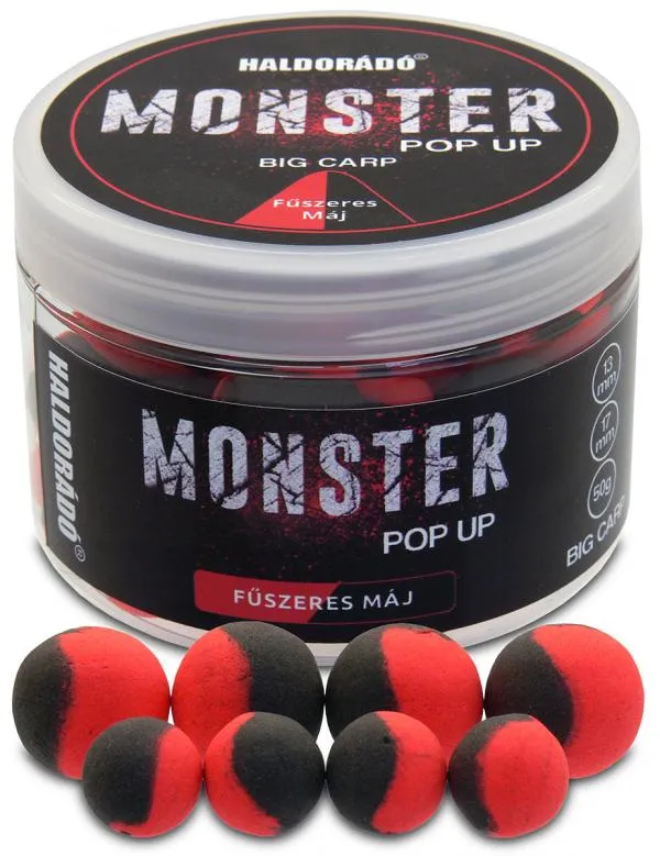 NextFish - Horgász webshop és horgászbolt - HALDORÁDÓ MONSTER Pop Up Big Carp 13, 17 mm  - Fűszeres Máj