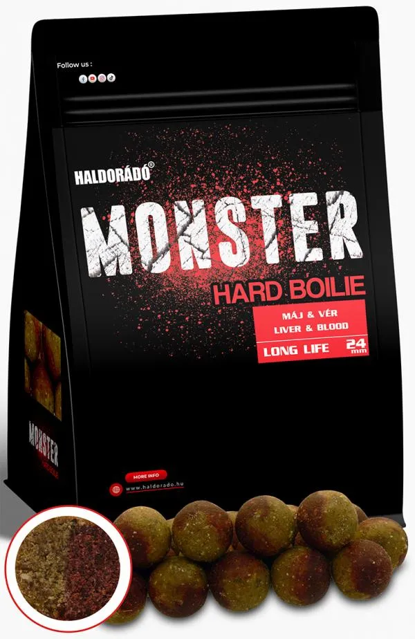 NextFish - Horgász webshop és horgászbolt - HALDORÁDÓ MONSTER Hard Boilie 24+ - Máj & Vér