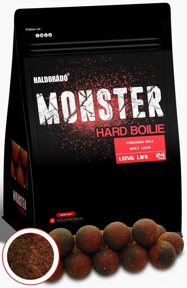 NextFish - Horgász webshop és horgászbolt - HALDORÁDÓ MONSTER Hard Boilie 24+ - Fűszeres Máj