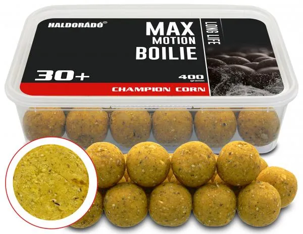 NextFish - Horgász webshop és horgászbolt - HALDORÁDÓ MAX MOTION Boilie Long Life 30+ mm - Champion Corn