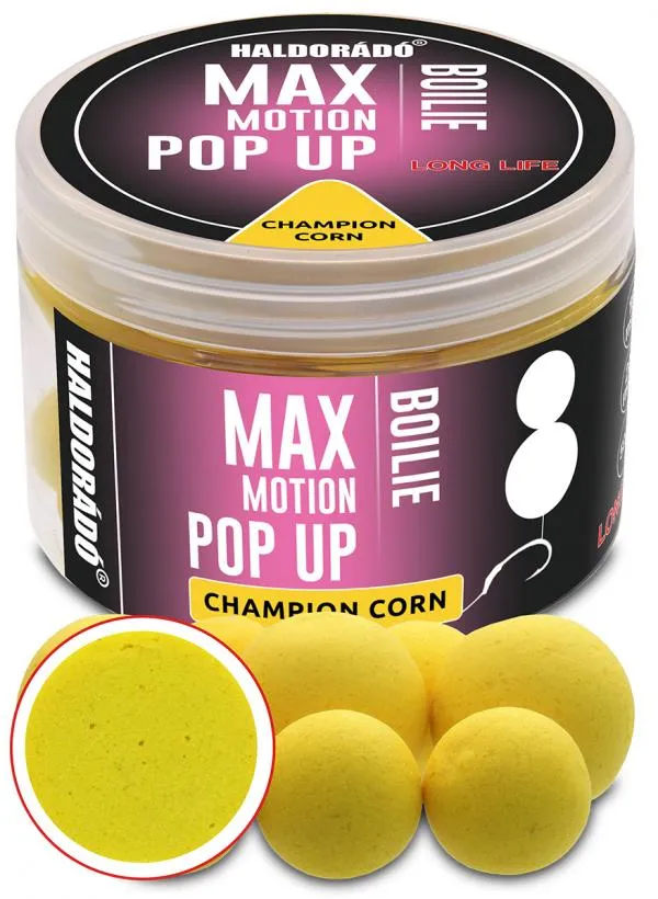 NextFish - Horgász webshop és horgászbolt - HALDORÁDÓ MAX MOTION Boilie Pop Up 16, 20 mm - Champion Corn