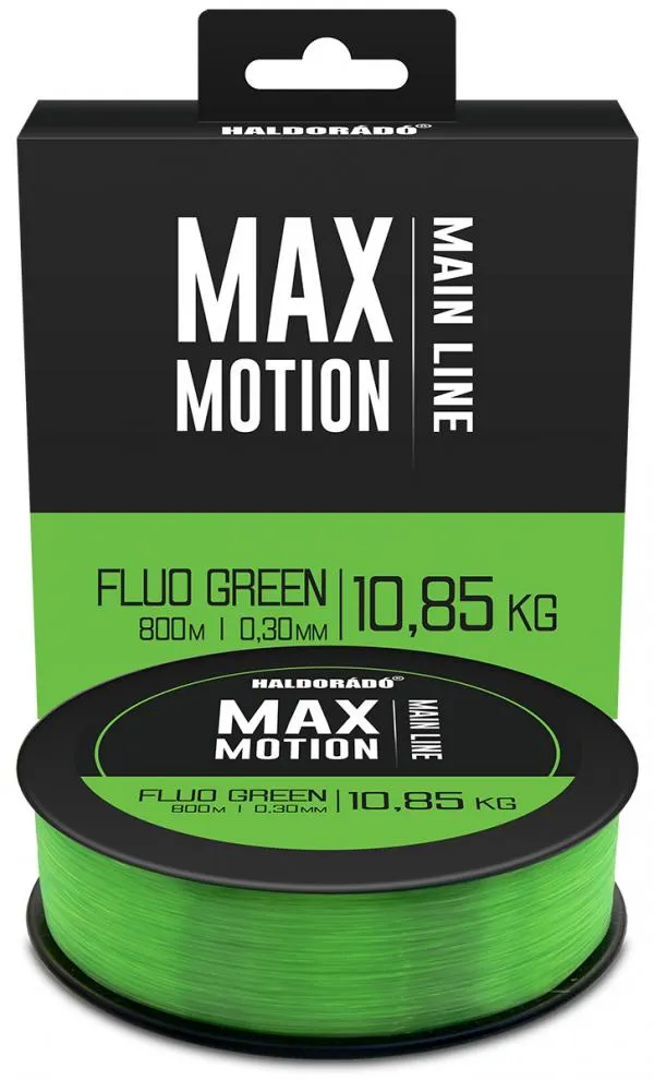 NextFish - Horgász webshop és horgászbolt - HALDORÁDÓ MAX MOTION Fluo Green 0,30 mm / 800 m - 10,85 kg