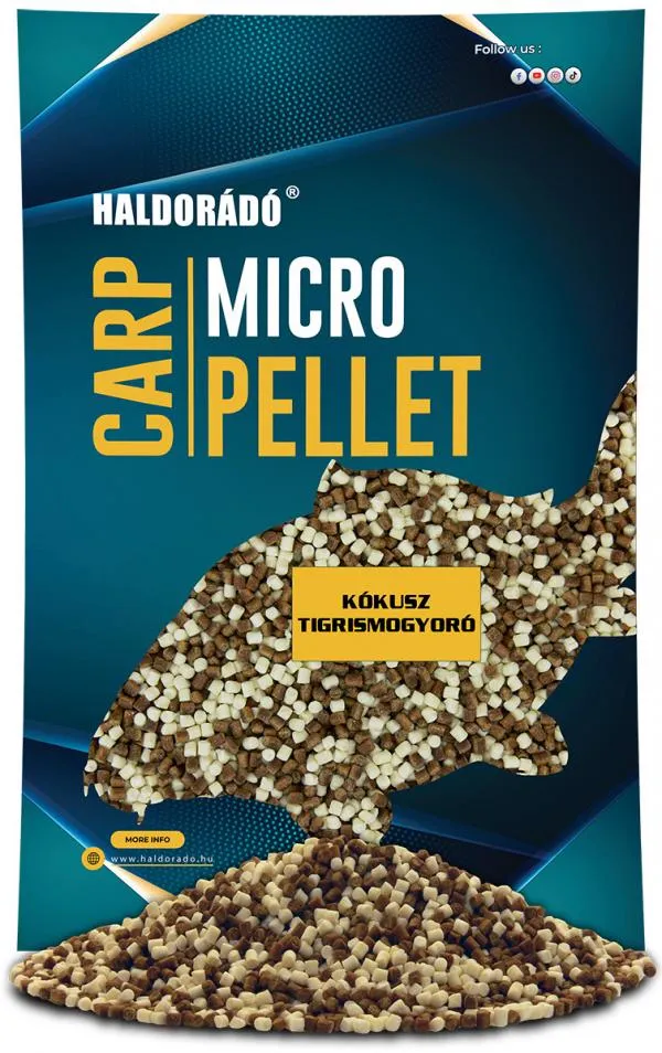 NextFish - Horgász webshop és horgászbolt - HALDORÁDÓ Carp Micro Pellet - Kókusz - Tigrismogyoró