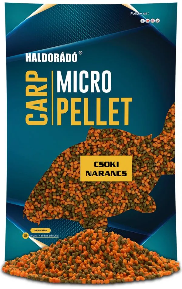 NextFish - Horgász webshop és horgászbolt - HALDORÁDÓ Carp Micro Pellet - Csoki - Narancs