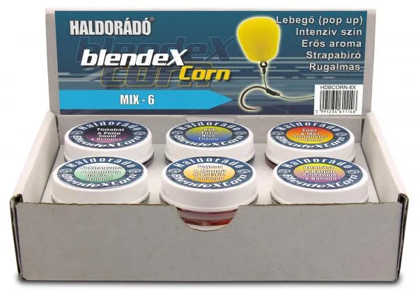 NextFish - Horgász webshop és horgászbolt - Haldorádó BlendexCorn - MIX-6 / 6 íz egy dobozban GUMIKUKORICA SZETT