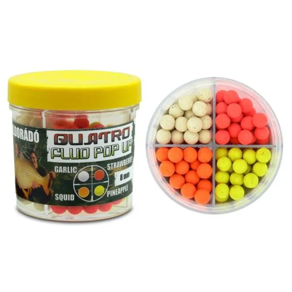 NextFish - Horgász webshop és horgászbolt - Haldorádó Quatro Fluo Boilies 8mm PopUp