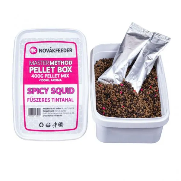 NextFish - Horgász webshop és horgászbolt - NovákFeeder Master Method Pellet Box 400 g - Spicy Squid