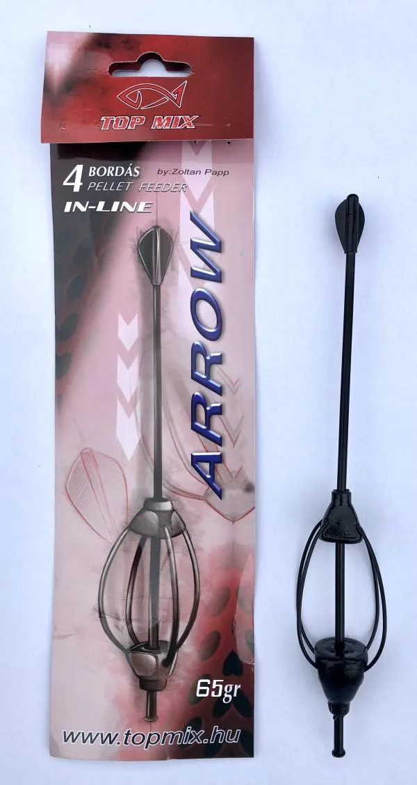 NextFish - Horgász webshop és horgászbolt - TOP MIX Négybordás arrow method feeder kosár, 65 gr