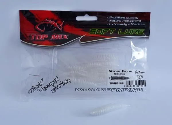 NextFish - Horgász webshop és horgászbolt - Top Mix Shiner Worm White Pearl 60 mm