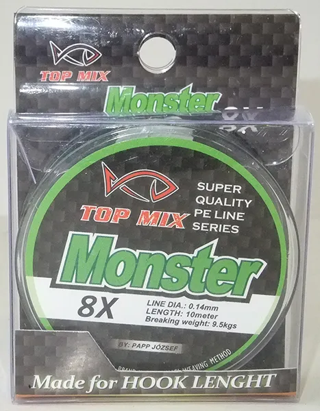 NextFish - Horgász webshop és horgászbolt - Topmix X8 Monster fonott előke zsinór 0,14mm