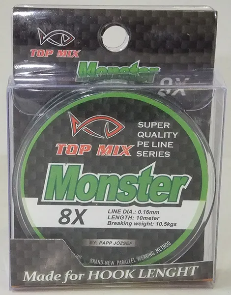NextFish - Horgász webshop és horgászbolt - Topmix X8 Monster fonott előke zsinór 0,16mm