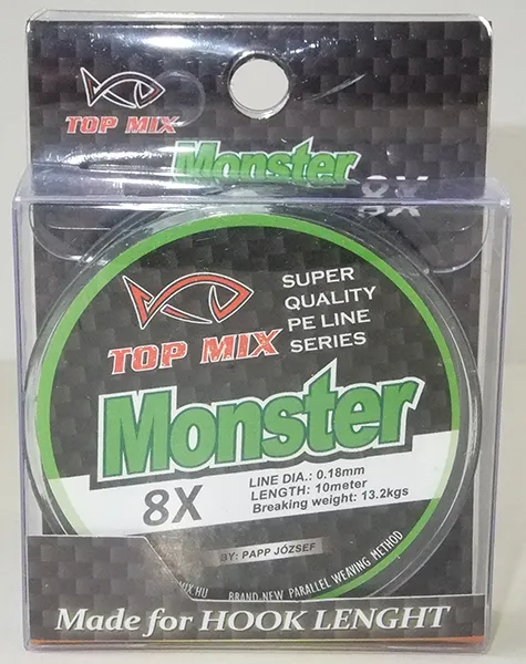 NextFish - Horgász webshop és horgászbolt - Topmix X8 Monster fonott előke zsinór 0,18mm