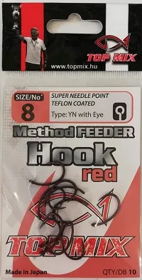 NextFish - Horgász webshop és horgászbolt - Method Feeder horog #8, vörös