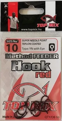 NextFish - Horgász webshop és horgászbolt - Method Feeder horog #10, vörös