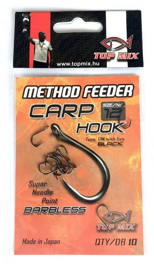 NextFish - Horgász webshop és horgászbolt - Method Feeder Carp Hook Barbless #14