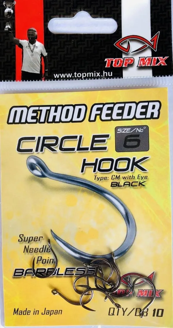 NextFish - Horgász webshop és horgászbolt - Top Mix Method feeder Circle Barbless hook #6