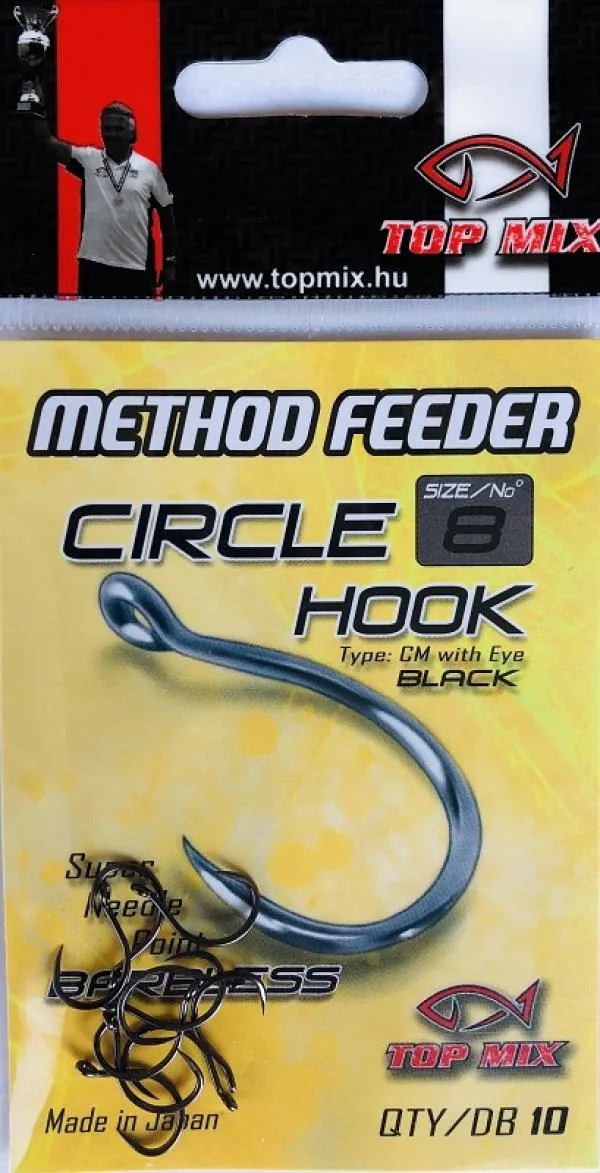 NextFish - Horgász webshop és horgászbolt - Top Mix Method feeder Circle Barbless hook #8