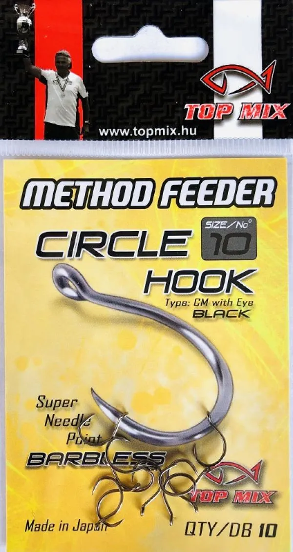 NextFish - Horgász webshop és horgászbolt - Top Mix Method feeder Circle Barbless hook #10