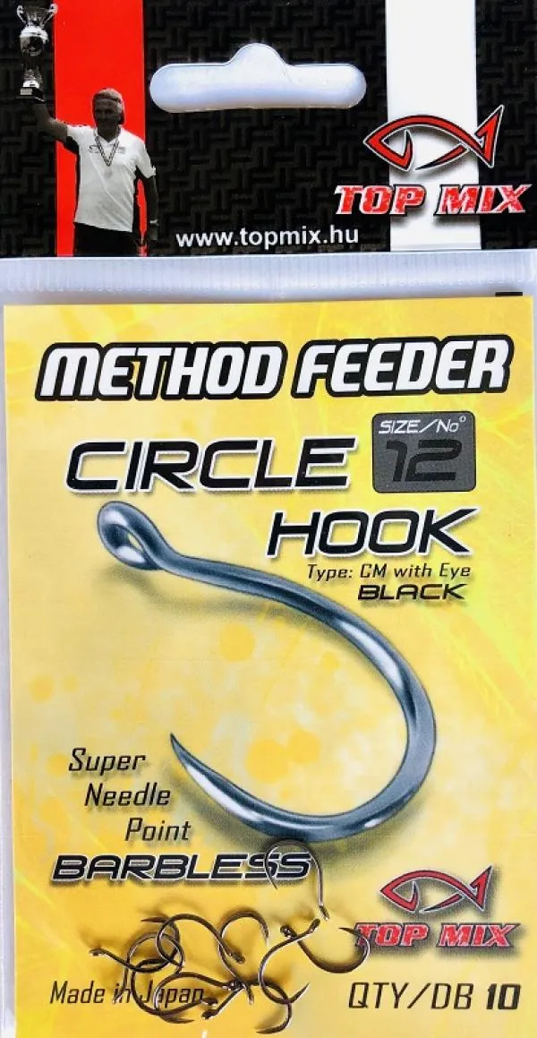 NextFish - Horgász webshop és horgászbolt - Top Mix Method feeder Circle Barbless hook #12