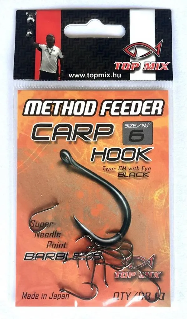 NextFish - Horgász webshop és horgászbolt - Method Feeder Carp Hook Barbless #6