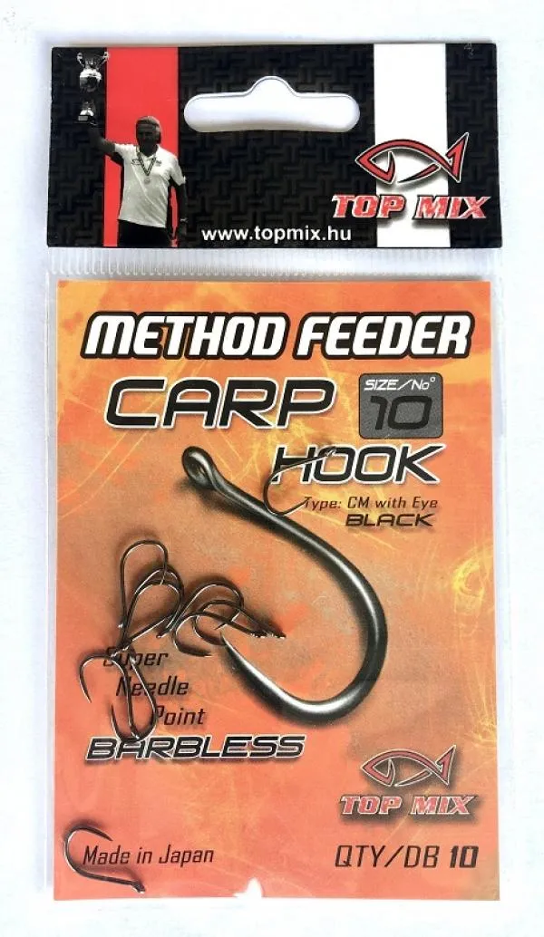 NextFish - Horgász webshop és horgászbolt - Method Feeder Carp Hook Barbless #10