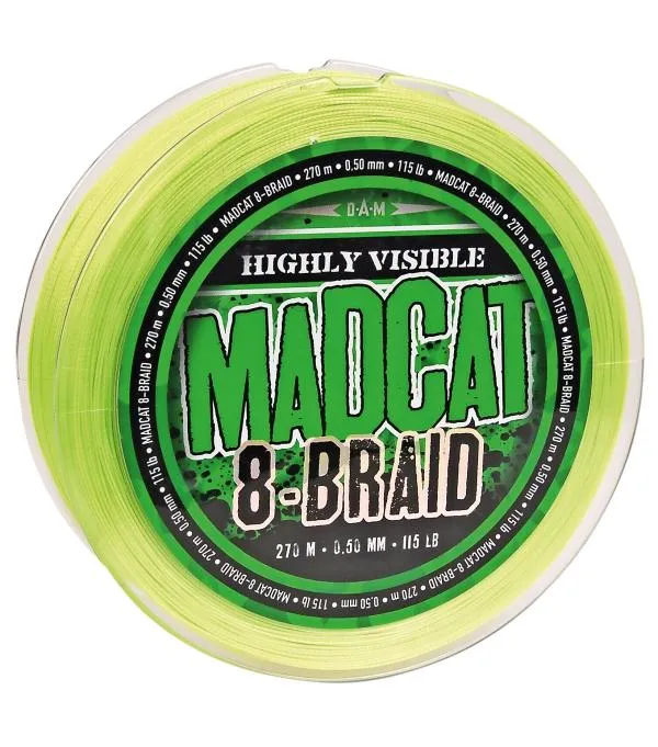 NextFish - Horgász webshop és horgászbolt - 8-BRAID 270M 0.35MM 29.5KG 65LBS HI-VIS YELLOW