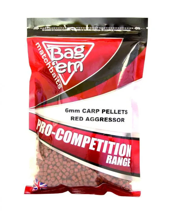 NextFish - Horgász webshop és horgászbolt - BAG'EM RED AGRESSOR CARP 4mm 700g ETETŐ PELLET